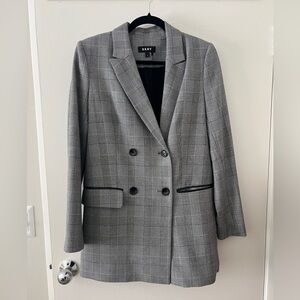 DKNY Black and White Houndstooth Blazer. Never wear.